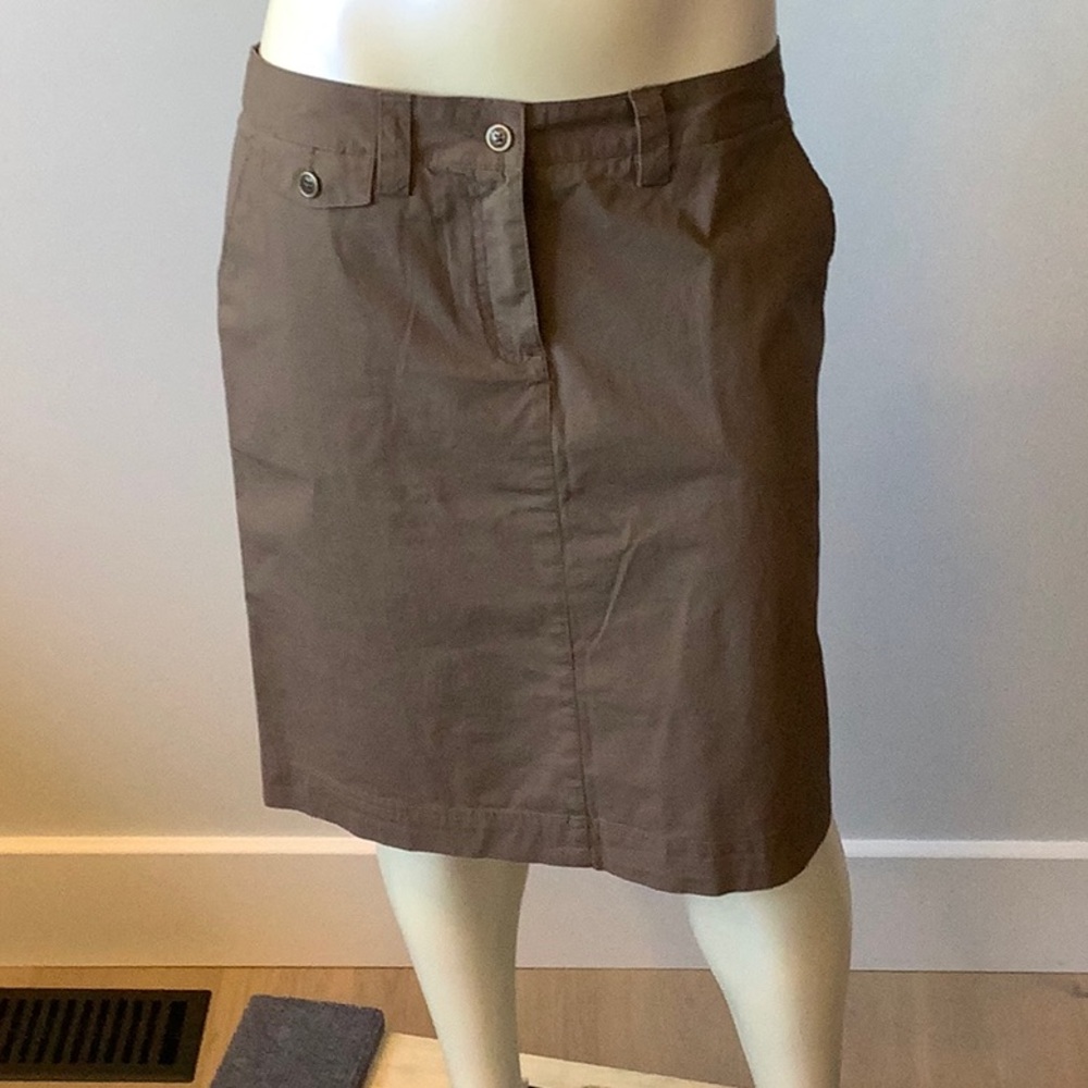 Nicole Miller Original Cotton Brown Knee length skirt, size 12 - FTTS